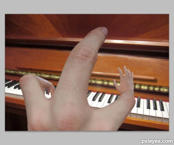 Creation of The Piano Hand: Step 10